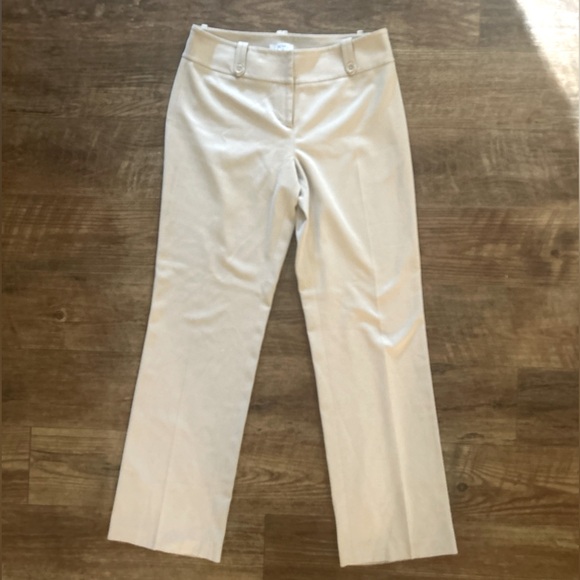 Women’s Ann Taylor LOFT khaki rayon spandex stretch dress pants size 4 wide leg - Picture 4 of 7